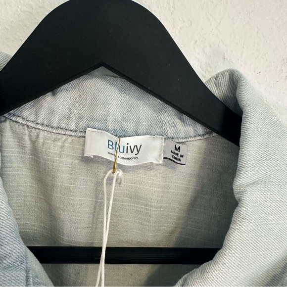 Bluivy Light Blue Denim Romper – Size Medium, New with Tags - Picture 5 of 8